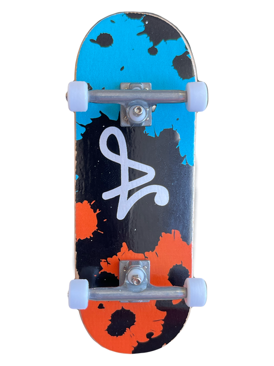 Smooth 7ply Complete - 35mm Teal/Orange Splatter